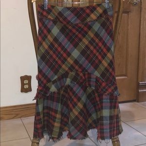 Elevenses Plaid Midi Skirt